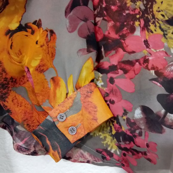Bellatrix | Spring Sheer Floral Top - Large - Picture 7 of 8